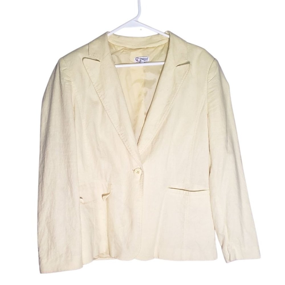 Chadwicks Classic Size 12 Light Yellow Blazer